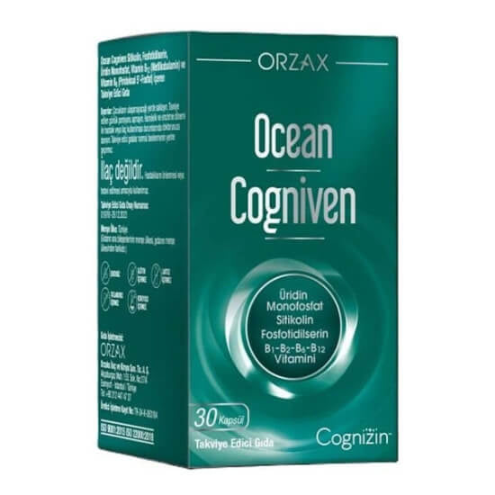 Orzax Ocean Cogniven B-Vitamin Complex Supplement 30 Capsules