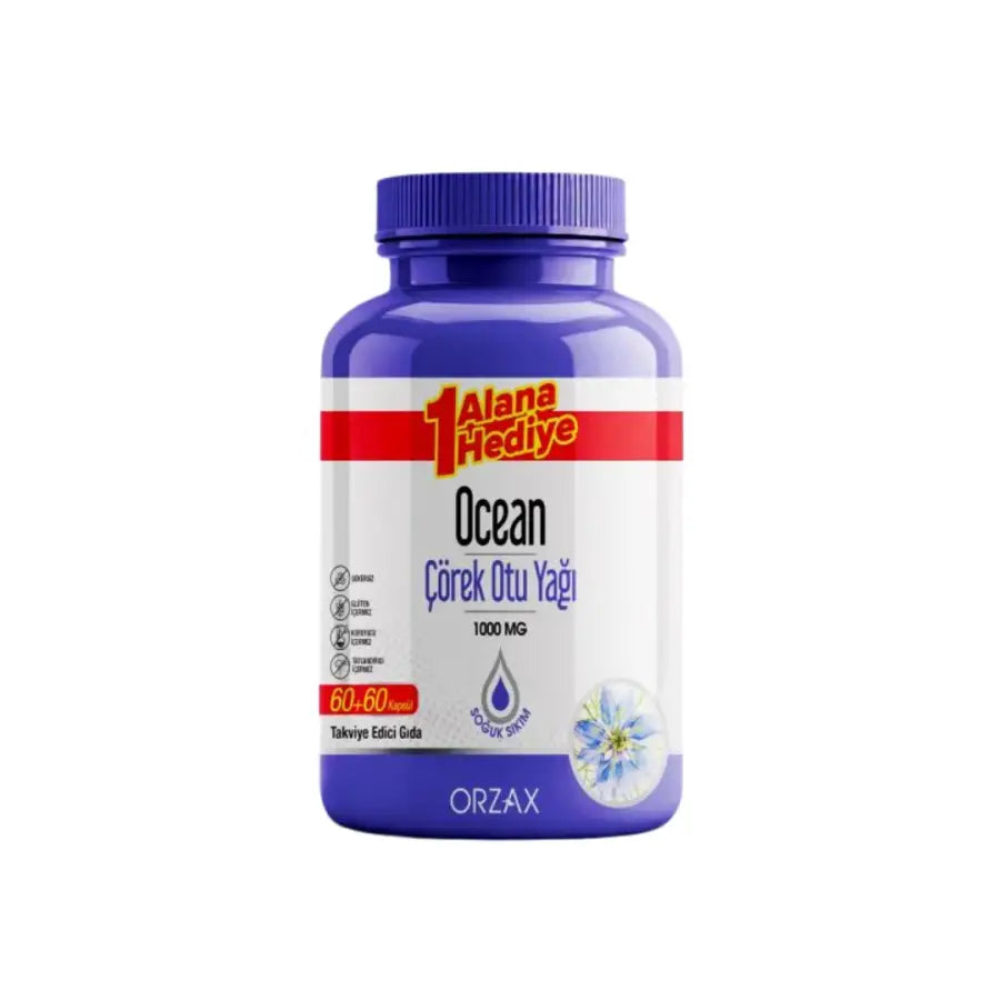 Orzax Ocean Black Cumin Seed Oil 1000 mg 120 Capsules