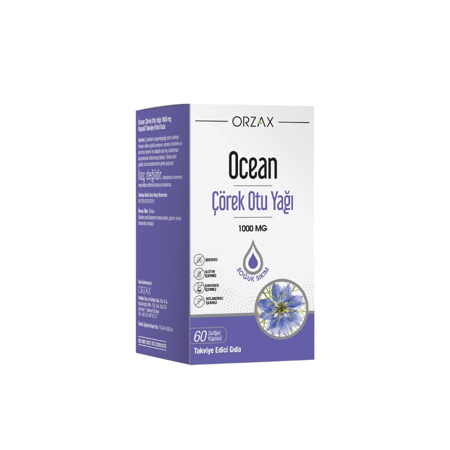 Orzax Ocean Black Seed Oil 1000 mg Softgels, 60 Count