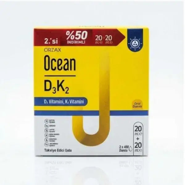 Orzax Ocean D3K2 Drops for Bone Support 20 + 20 ml