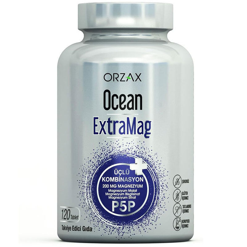 Orzax Ocean Extramag Magnesium and Vitamin B6 Complex 120 Tablets