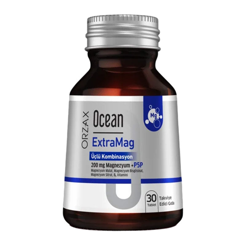 Orzax Ocean ExtraMag Triple Magnesium Complex with B6 30 Tablets