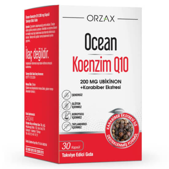 Orzax Ocean Coenzyme Q10 200 mg with Piperine 30 Capsules