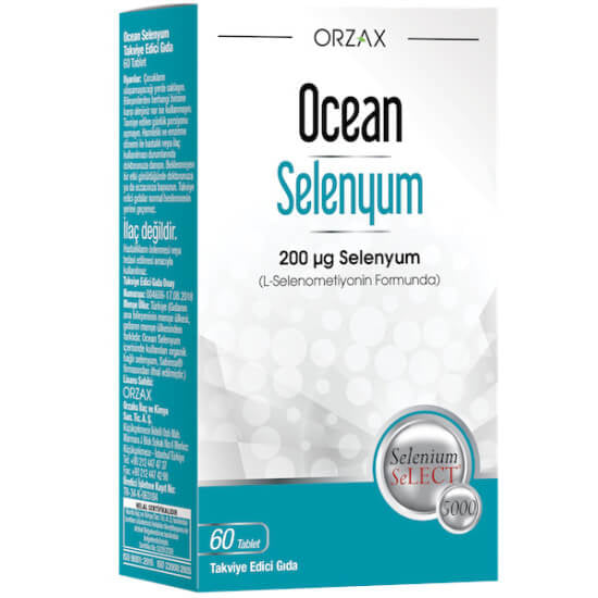 Orzax Ocean Selenium 200 mcg Dietary Supplement 60 Tablets