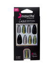 Nascita Luxe Edition Almond Silver Press-On Nails S281, 24 Pieces