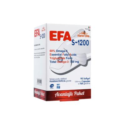New Life Efa S-1200: High Potency Omega 3 Fish Oil Capsules | 720mg Omega-3, Gluten & Lactose-Free | Cardiovascular & Brain Health New Life Efa S-1200 Omega 3: High Potency Fish Oil for Brain & Heart Omega 3 supplement, Fish oil capsules, EPA DHA supplement, High potency Omega 3, Gluten-free Omega 3, Lactose-free Omega 3, Omega 3 fatty acids, Cardiovascular health supplement, Brain health supplement, New Life Efa S-1200, Omega-3 Supplement, Health-conscious individuals, Improve cardiovascular health, Cognit