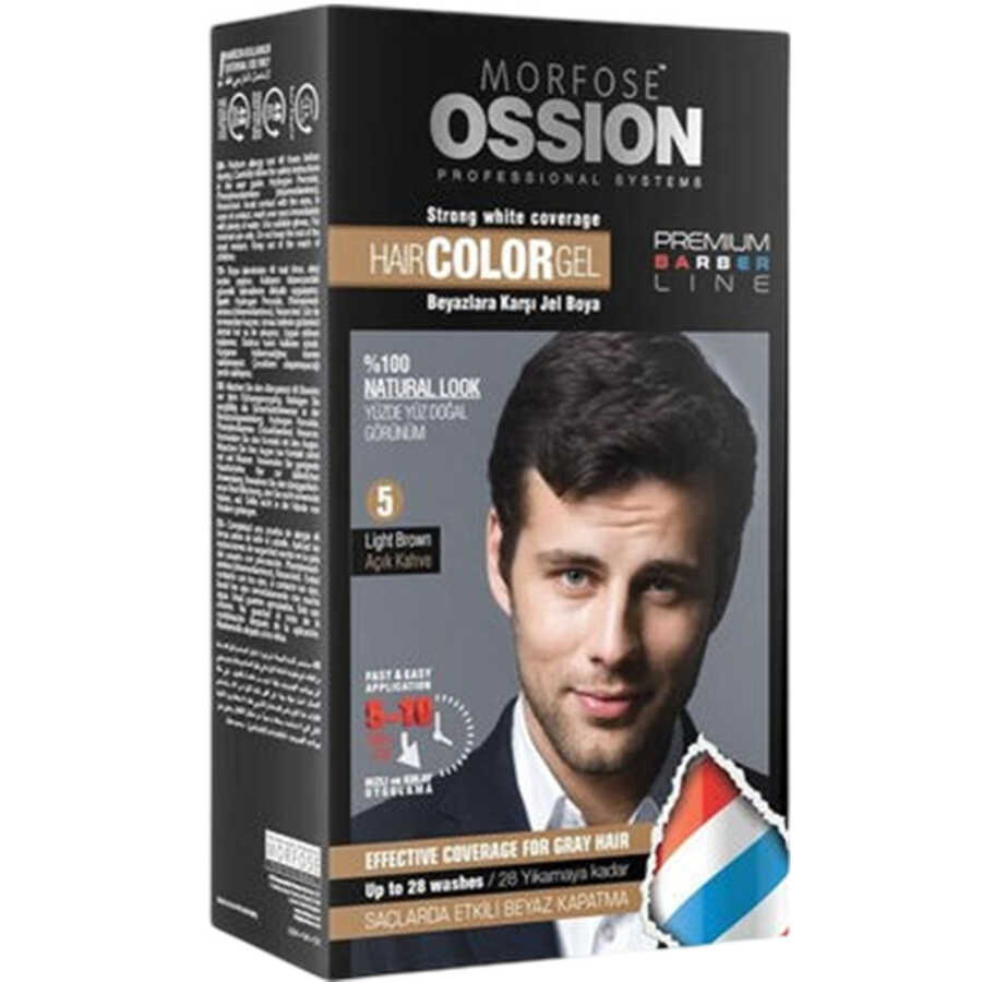 Morfose Ossion Premium Barber Men Hair Color Light Brown No 5