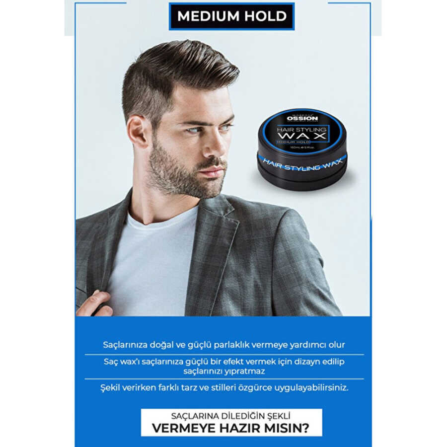 Ossion Premium Barber Wax Medium Hold Styling Gel 150 ml