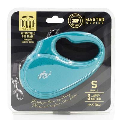 Doggie Master Automatic Retractable Dog Leash Blue Small 5m