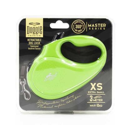 Doggie Master XSmall Retractable Dog Leash 3m Red 12kg Capacity