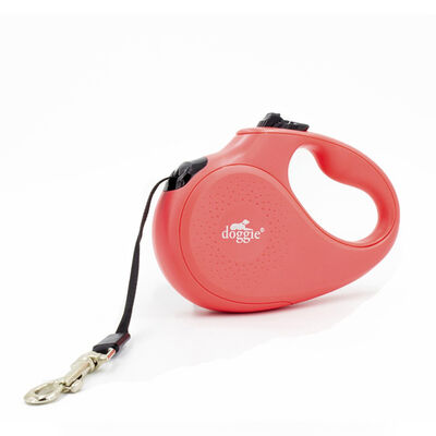 Doggie Master XSmall Retractable Dog Leash 3m Red 12kg Capacity