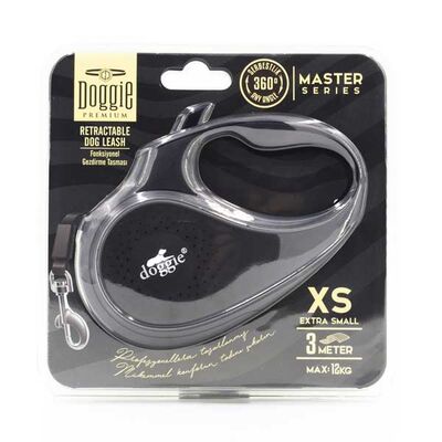 Doggie Master XSmall Retractable Dog Leash 3m Red 12kg Capacity