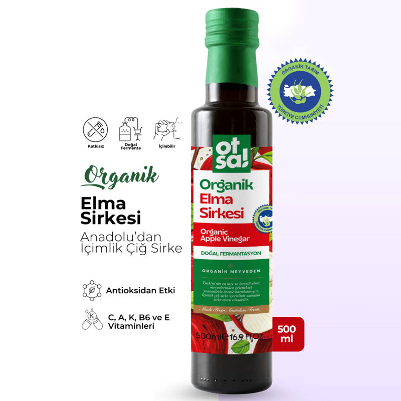 Otsa Organic Apple Cider Vinegar Natural Fermentation 500 ml