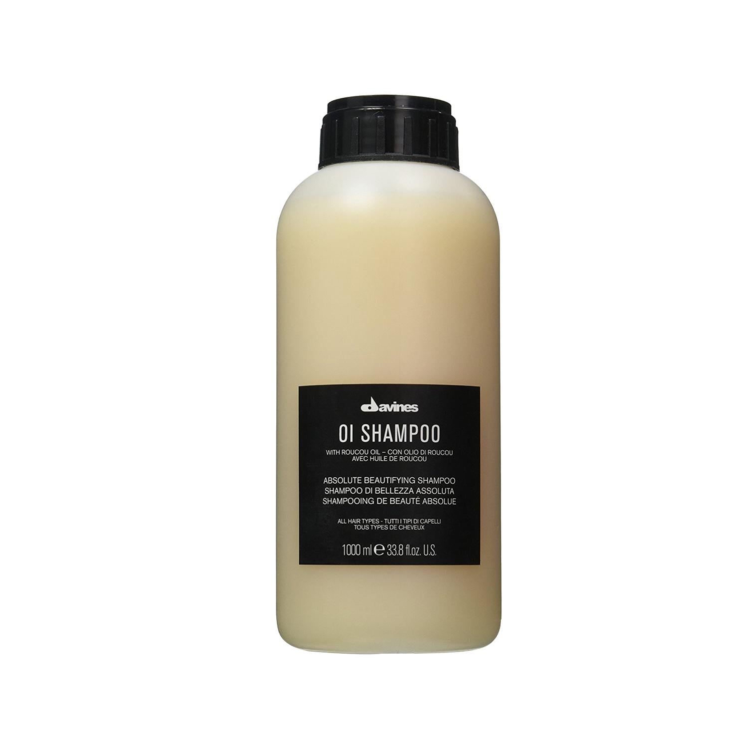 Davines OI Sulfate-Free Shampoo for All Hair Types - Gentle, Nourishing, 1000ml Large Capacity Davines OI Sulfate-Free Shampoo - Gentle & Nourishing sulfate-free shampoo, Davines OI shampoo, hair care products, gentle shampoo for sensitive scalp, large capacity shampoo, nourishing shampoo, all hair types, Davines, hair care, sulfate-free hair care, gentle hair care
