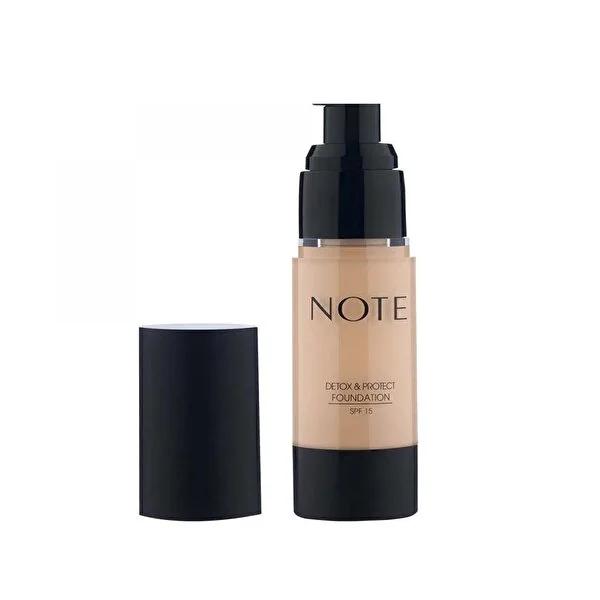 Note Detox & Protect Foundation - 01 Beige: Anti-Aging, Antioxidant, Medium Coverage, Satin Finish, Natural Radiant Foundation Makeup Note Detox & Protect Foundation: Antioxidant, Radiant Finish foundation makeup, antioxidant foundation, satin finish foundation, medium coverage foundation, environmental protection foundation, natural radiant foundation, Note foundation, detox and protect foundation, beige foundation, anti-aging makeup, foundation, makeup, antioxidant, satin finish, medium coverage, environm