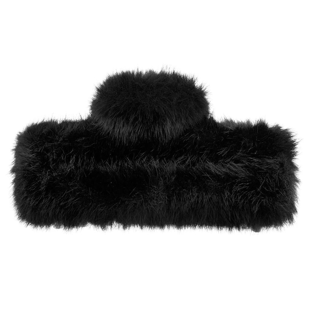 Eklips Rectangular Claw Hair Clip in Matte Black
