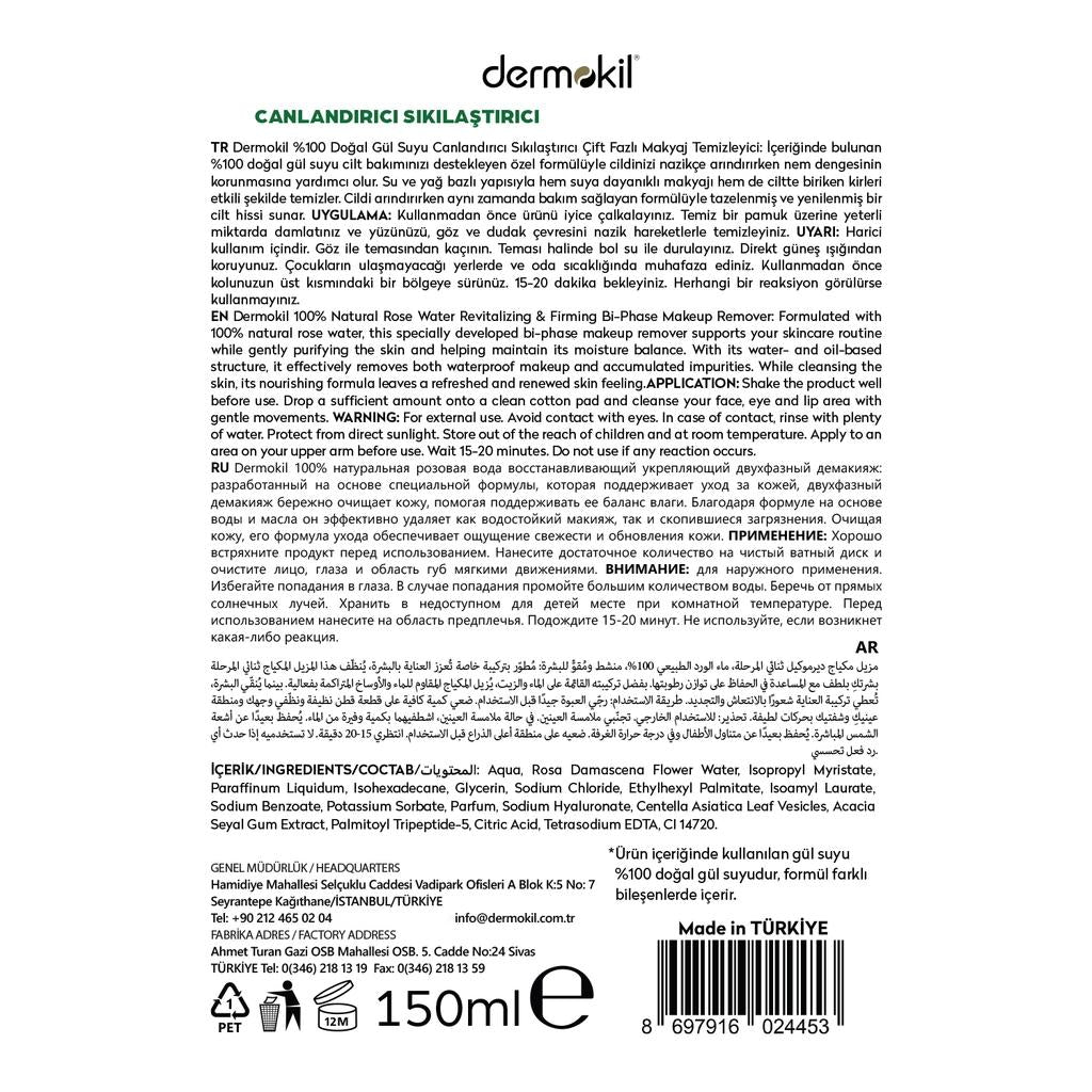 Dermokil Bi-Phase Makeup Remover Natural Cleansing Water 150ml