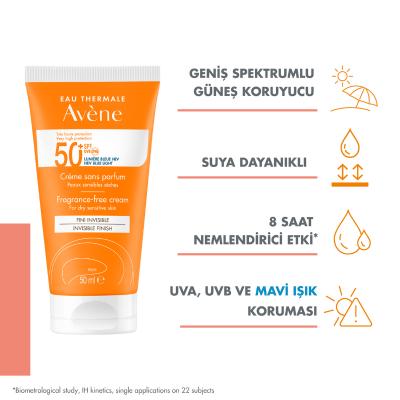 Avene Fragrance-Free Sunscreen Cream for Dry Skin SPF50+ - Water-Resistant & Moisturizing - image 4