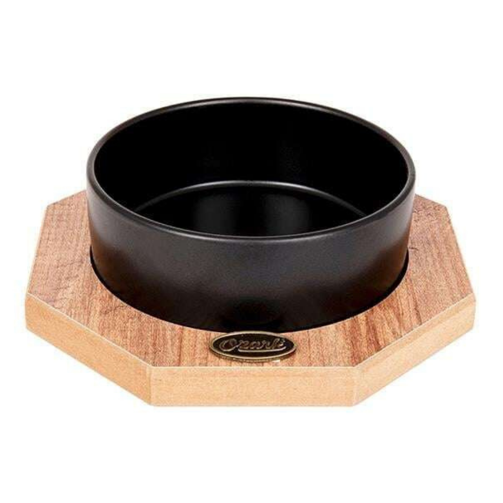 Ozark Octagonal Pet Food and Water Bowl in Black