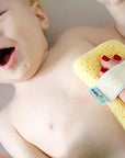 Babyjem Soft Baby Bathing Sponge Glove with Elastic Strap - Gentle Infant Skin Care & Easy Bathing Experience - view 2
