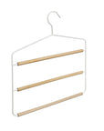 Ideenwelt Wooden Pants Hangers Space-Saving Closet Organizer 3-Pack