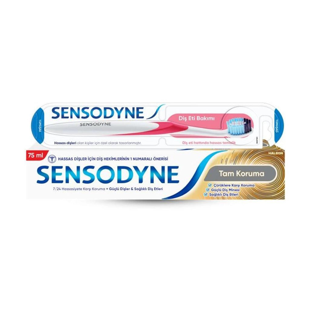 Sensodyne Complete Protection Toothpaste & Gum Care Brush Set