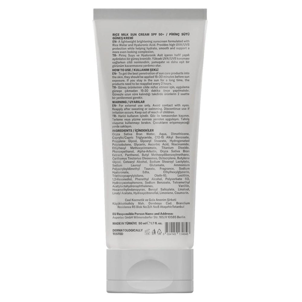 The Ceel Rice Milk Brightening SPF 50+ Sunscreen 50 ml