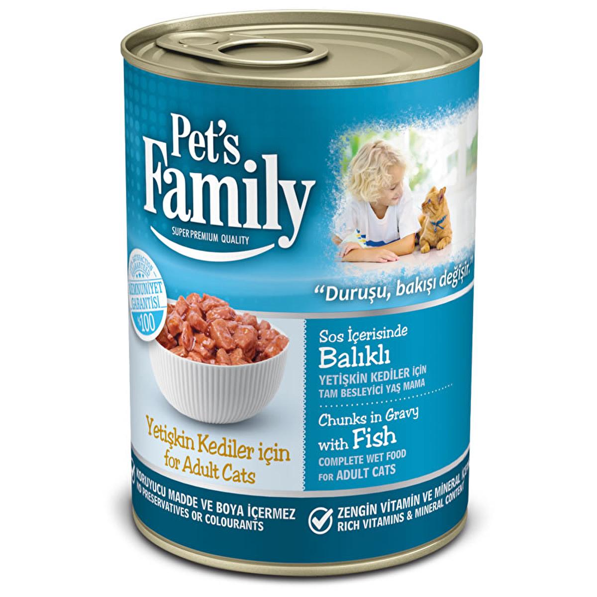 Pet's Family Wet Cat Food - Tuna Flavor 400g - Adult Cat Nutrition Pet's Family Tuna Wet Cat Food 400g wet cat food, adult cat food, tuna cat food, fish flavor cat food, cat wet food 400g, cat nutrition, balanced cat meal, high-quality cat food, cat health, feline nutrition