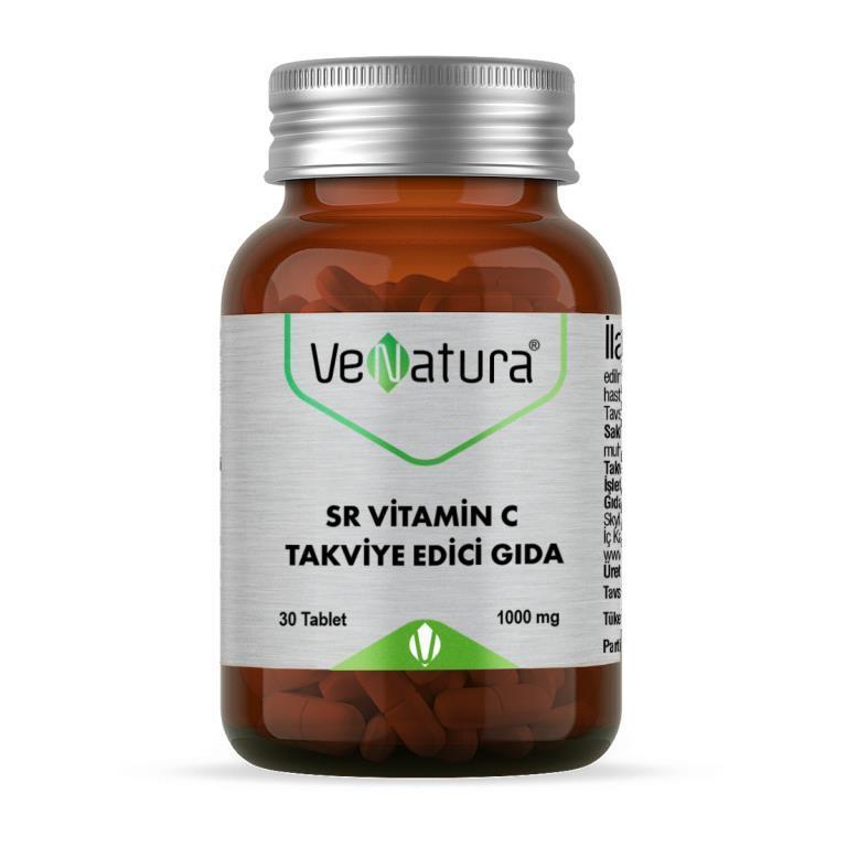 VeNatura SR Vitamin C 1000mg - Sustained Release, Vegan, Gluten-Free Immune Support Supplement, High Dose Vitamin C Tablets - 30 Count - image 3