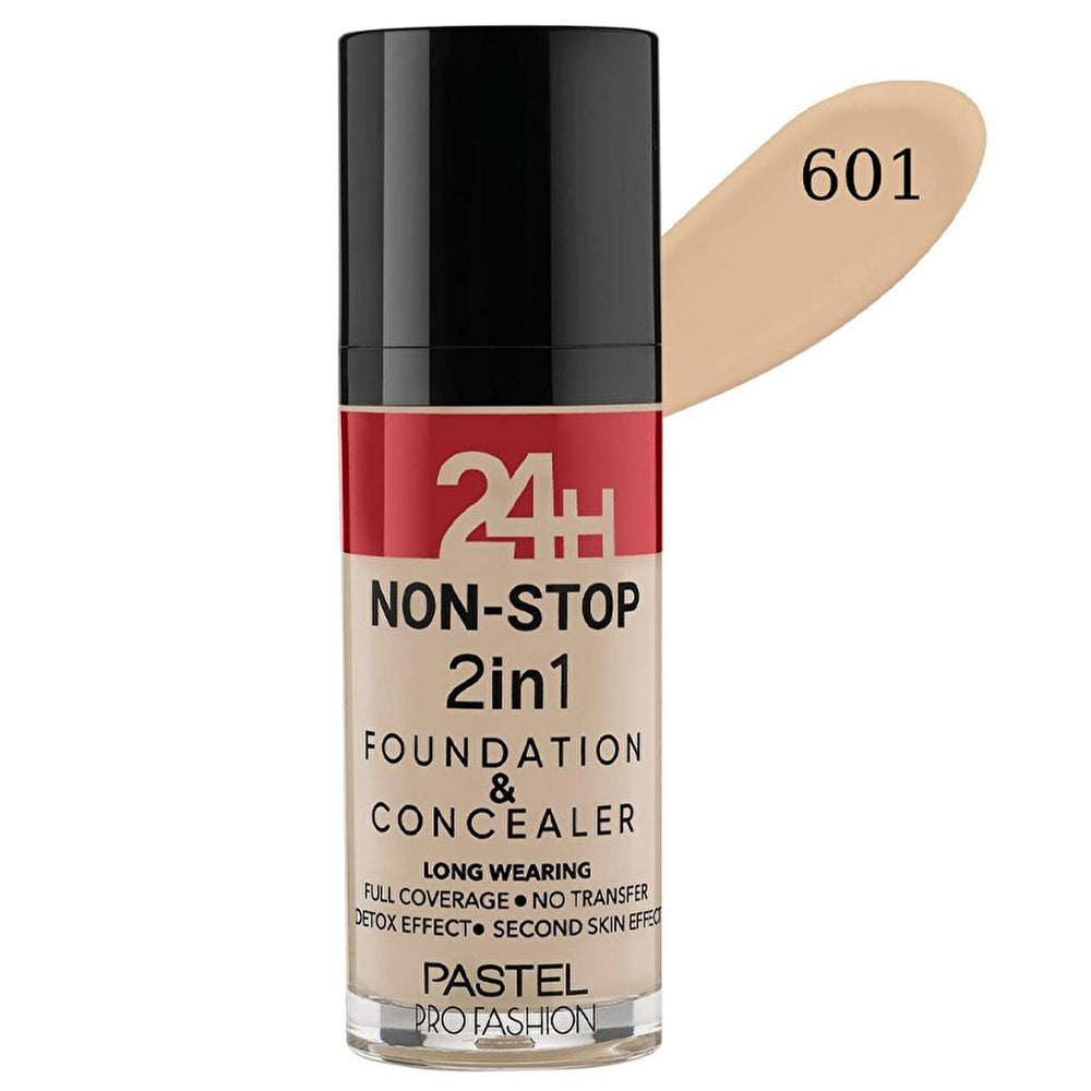 Pastel 24H Non-Stop Liquid Foundation and Concealer - Cruelty-Free, Vegan, Long-Lasting Makeup - view 3
