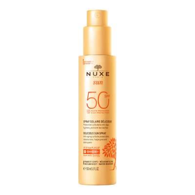 Nuxe SPF 50 Sunscreen Lotion for Face and Body - Natural, Hypoallergenic, Water-Resistant Protection - Sunscreen