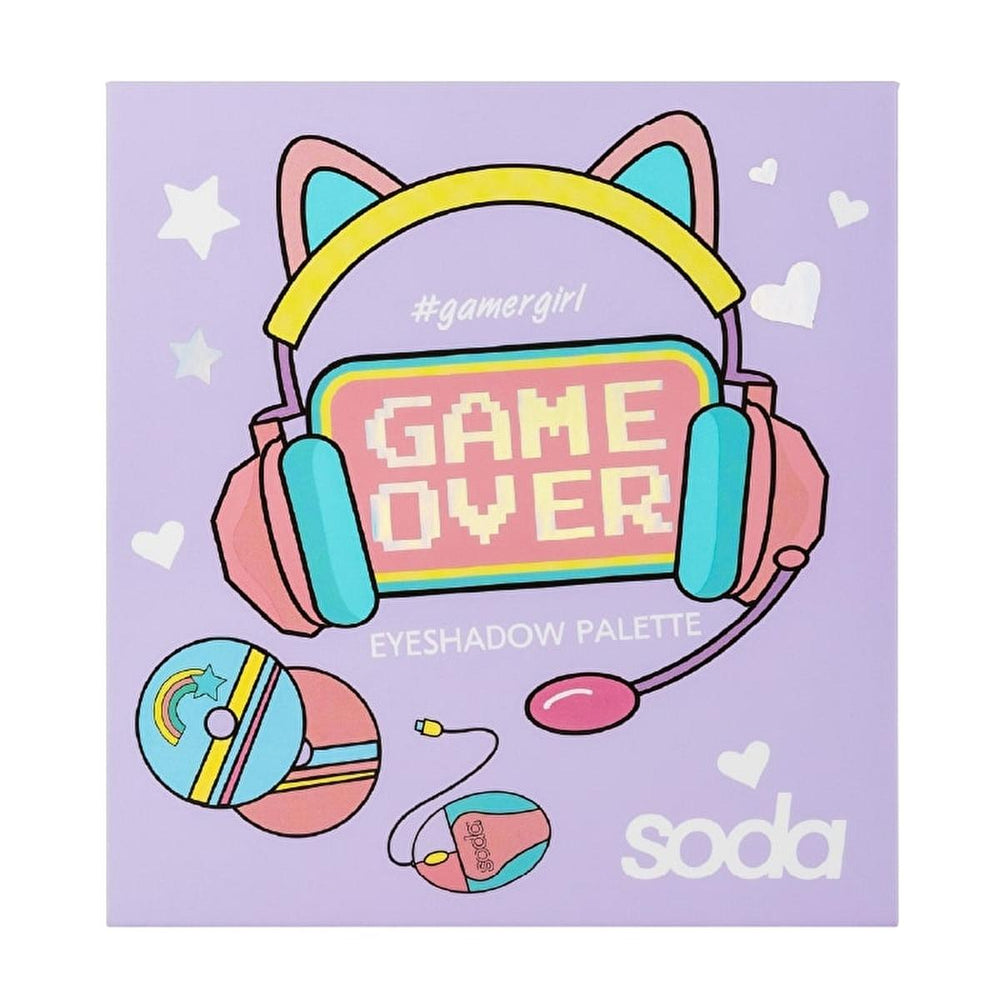 Soda Game Over Far Paleti 001 Old School - 16 Shade Eyeshadow Palette with Matte, Shimmer, Glitter Finish - view 5