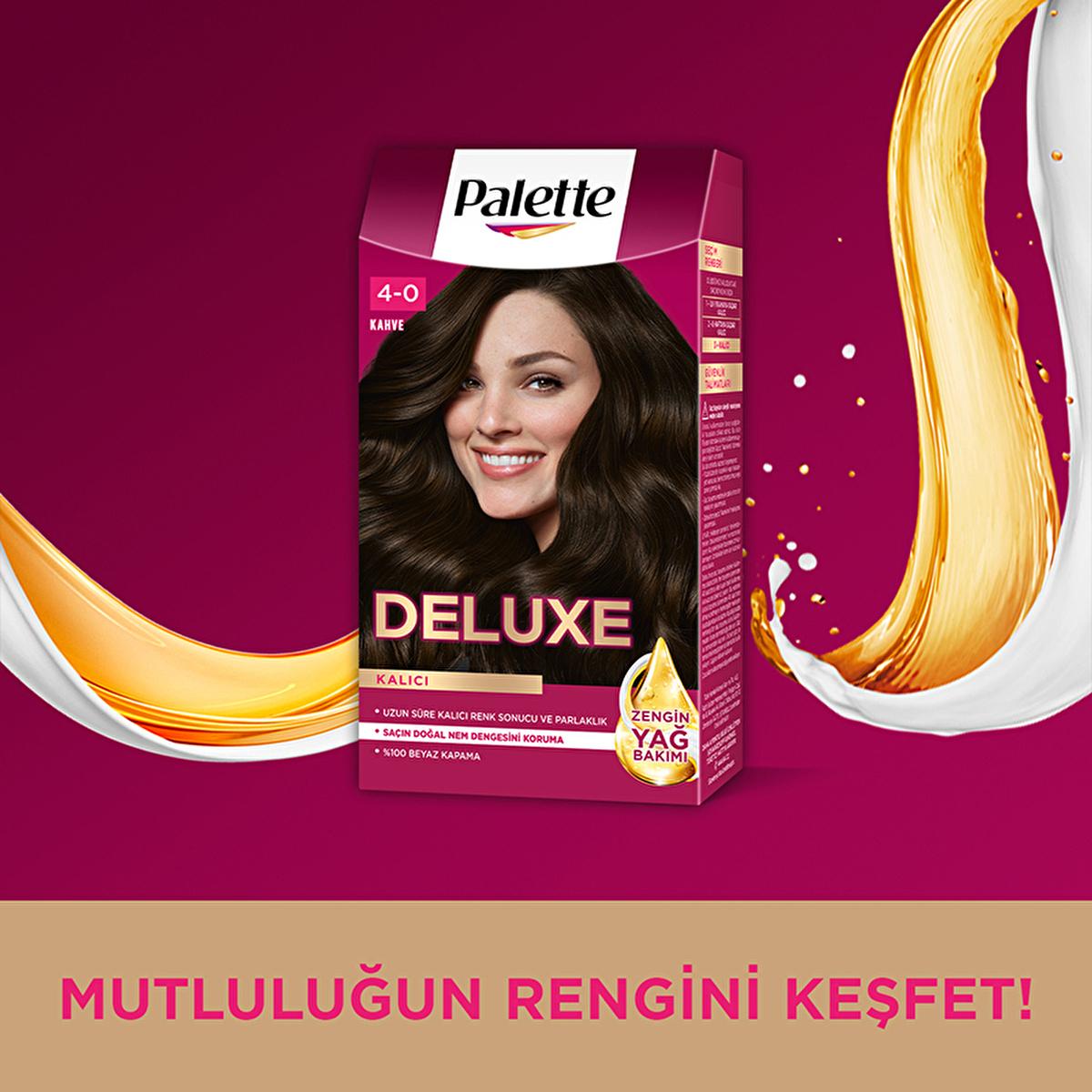 Palette Deluxe Saç Boyası 4-0 Kahve - Long-Lasting Hair Dye for Vibrant Color Palette Deluxe Hair Dye - Vibrant Long-Lasting Color Hair dye, Long-lasting hair color, Hair coloring products, Deluxe hair dye, Palette Deluxe Saç Boyası, Hair care, Cosmetics, Beauty products, Hair color maintenance, Vibrant hair color