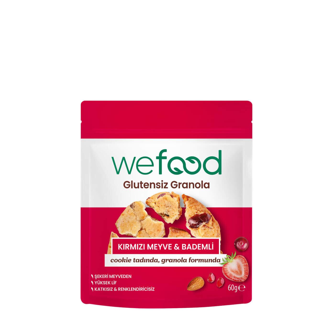 Wefood Gluten-Free Almond &amp; Red Fruit Granola 60g