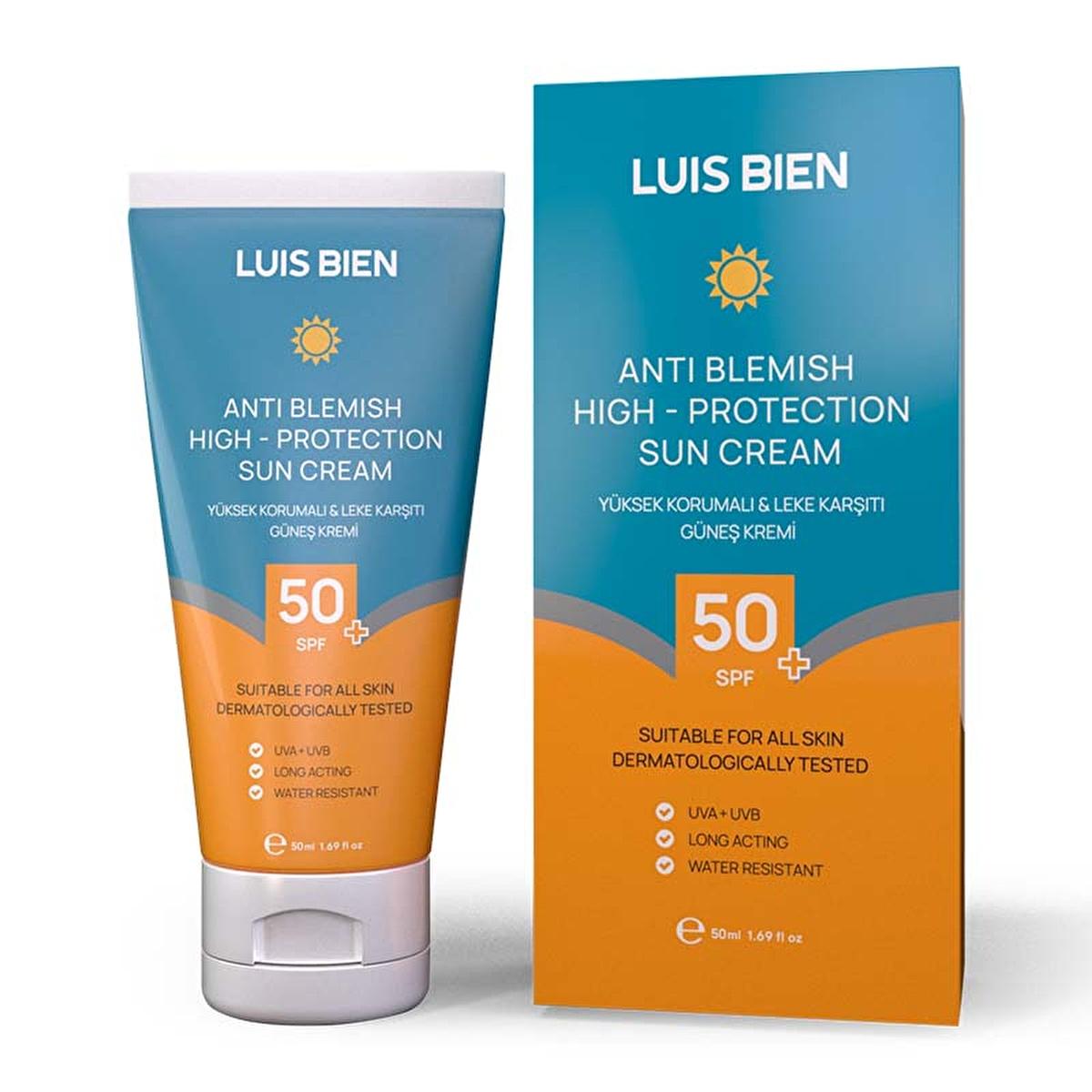 Luis Bien SPF 50+ Sunscreen: High UVA UVB Protection, Prevents Blemishes, Non-Greasy, Water Resistant - Face & Body Sun Protection Cream Luis Bien SPF 50+ Sunscreen: UVA/UVB Protection & Blemish Control sunscreen, SPF 50+ sunscreen, UVA UVB protection, sunscreen for face, water resistant sunscreen, blemish prevention sunscreen, non-greasy sunscreen, high protection sunscreen, sun protection cream, sunscreen for all skin types, sunblock, sun cream, face sunscreen, body sunscreen, sun protection, UVA protecti