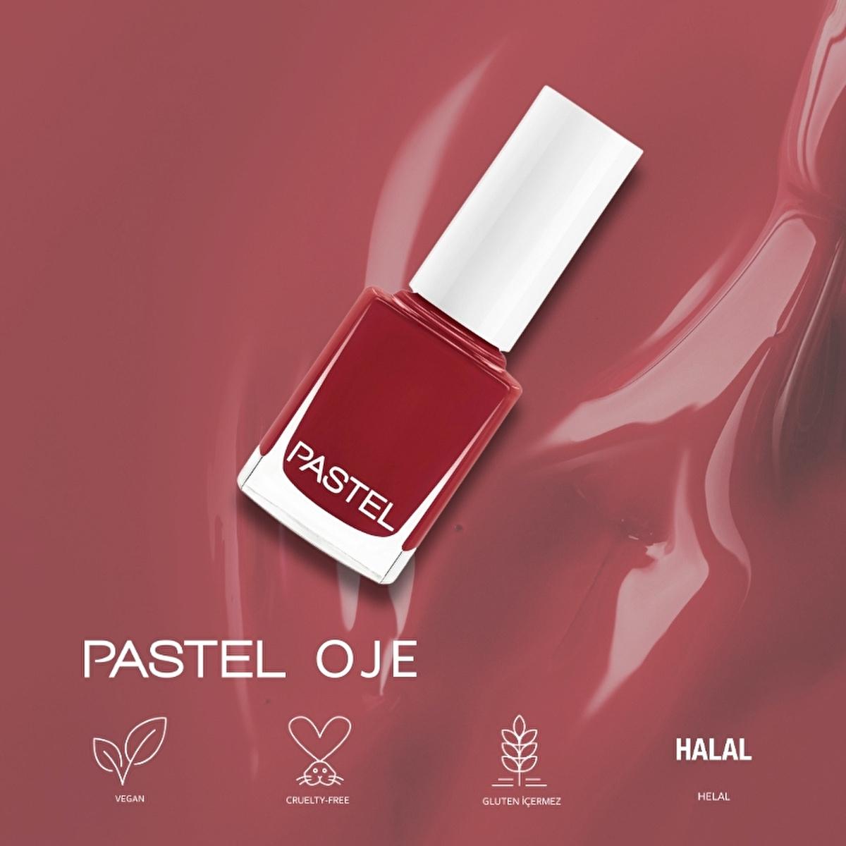 pastel oje 395 nail polish bottle, swatch of pastel oje 395, pastel oje 395 applied on nails Pastel Oje 395 - Long-Lasting Nail Polish For Color Lovers | 0.44 fl. oz. Pastel Oje 395 - Long-Lasting Color & Shine pastel-oje, nail-polish, long-lasting, vegan, cruelty-free, clean-beauty, bright-colors, chipping-resistant, gluten-free, ai-generated