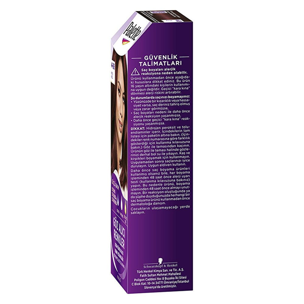 Palette Hair Dye - Intense Dark Red Color with Keratin & Nourishing Oils - 4-88 Koyu Kızıl - view 7