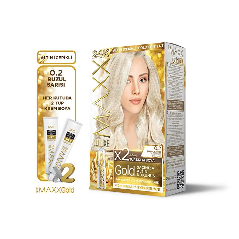 Maxx Deluxe Golden Beauty Hair Color 0.2 Ice Blonde