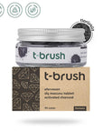 T-Brush Natural Activated Charcoal Toothpaste Tablets - Vegan, Chemical-Free Oral Care T-Brush Activated Charcoal Toothpaste Tablets - Natural & Vegan natural toothpaste tablets, activated charcoal toothpaste, vegan oral care, chemical-free toothpaste, sustainable oral hygiene products, eco-friendly oral care, cruelty-free toothpaste, sensitive teeth and gums, orthodontic oral care, pregnancy oral care, breastfeeding oral care, natural oral care, sustainable packaging, oral hygiene, dental care, health and 