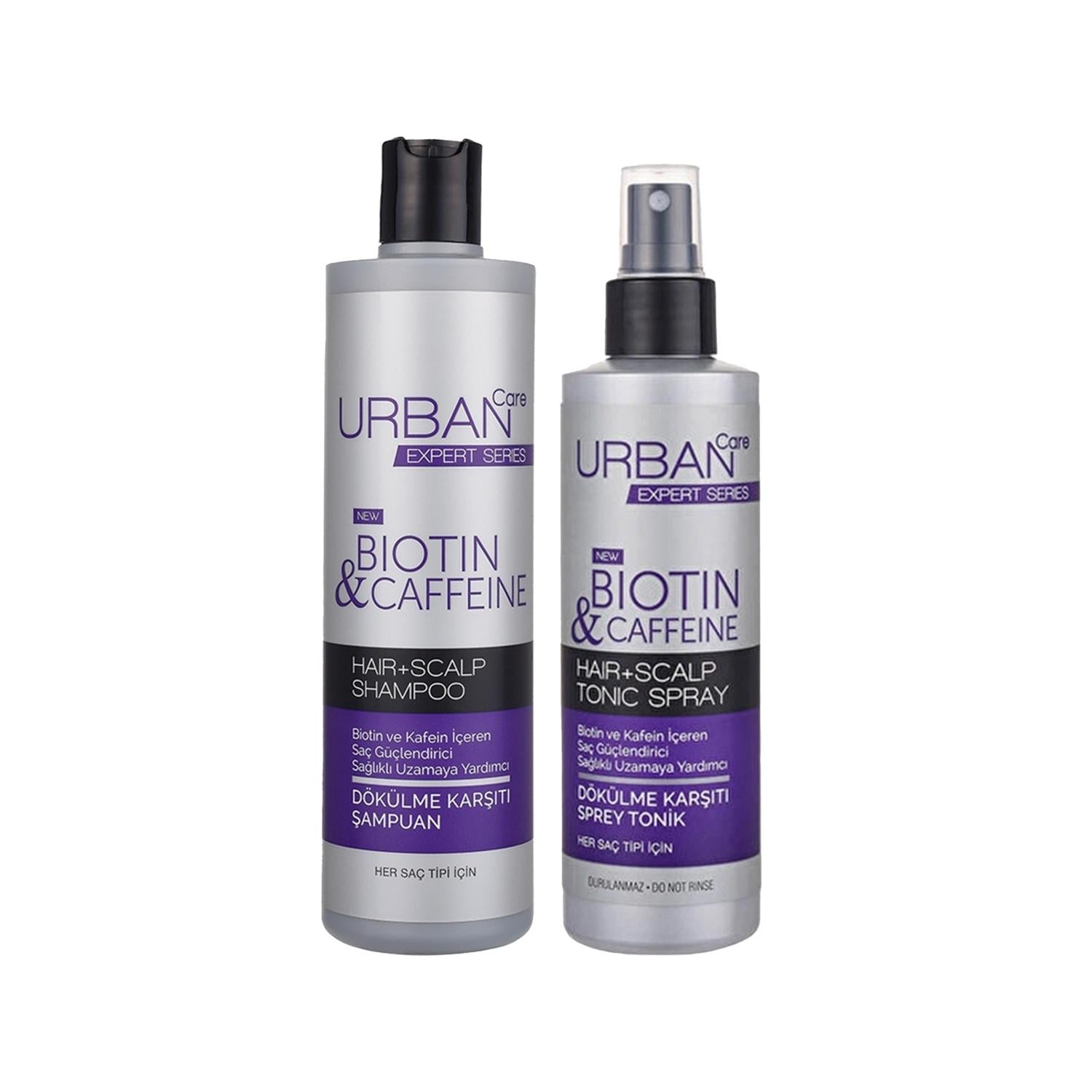 URBAN Care Expert Biotin and Caffeine Shampoo & Tonic Set - Nourishing Hair Care for Strength & Vitality URBAN Biotin Shampoo & Tonic Set for Hair Growth Biotin shampoo, Caffeine hair tonic, Hair care set, URBAN Care Expert, Hair nourishment products, Hair strengthening, Hair growth promotion, Comprehensive hair care, Nourishing shampoo, Stimulating hair tonic