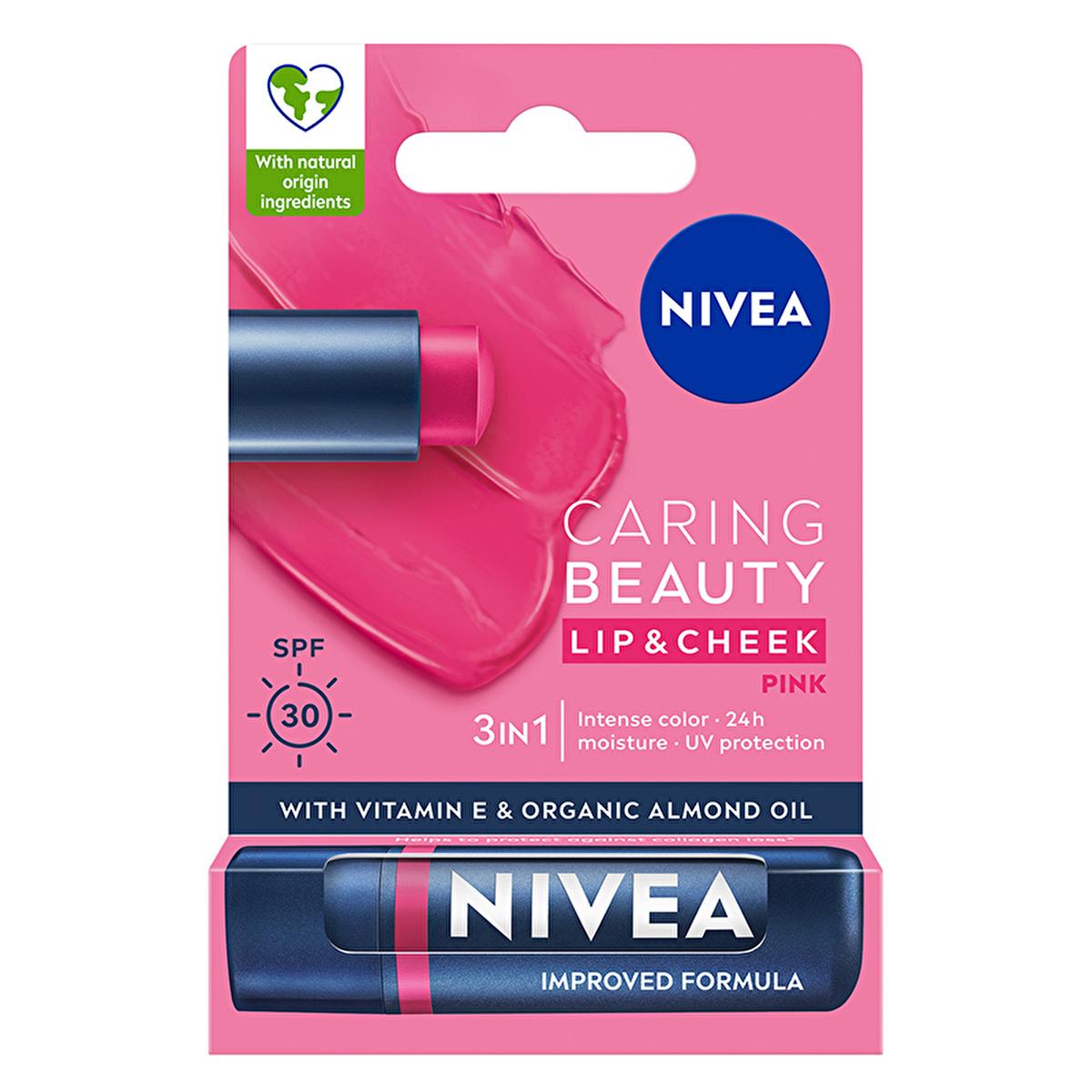 nivea colored lip care pink 4.8g packaging, nivea colored lip care pink texture on lips Nivea Colored Lip Care - Pink | 4.8g Nivea Colored Lip Care - Pink | 4.8g nivea, lip-care, colored-lip-balm, spf30, moisturizer, beauty, makeup, natural-oils, nourishing, ai-generated