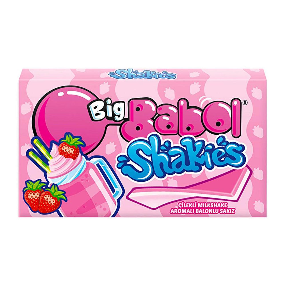Big Babol Shakies Strawberry Milkshake Flavor Bubble Gum 26g