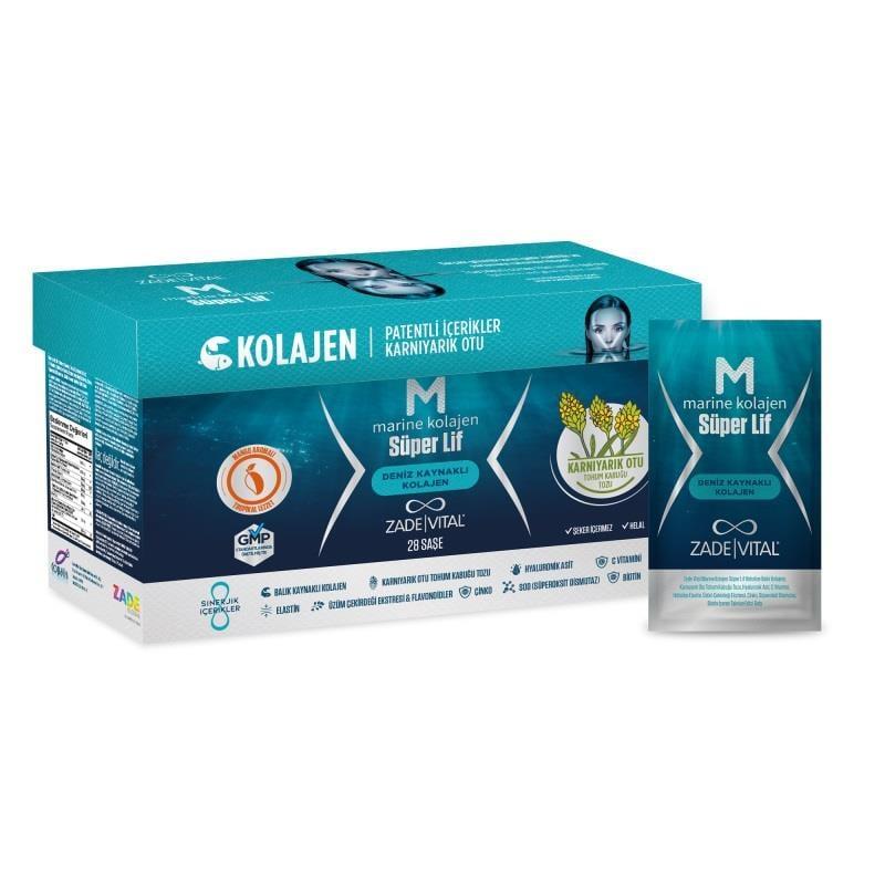 Zade Vital Marine Collagen Supplement Powder for Skin Health - 28 Sachets Zade Vital Marine Collagen for Skin Health & Anti-Aging Marine Collagen Supplement, Collagen Powder, Skin Health Supplement, Anti-Aging Supplement, Hydrolyzed Fish Collagen, Psyllium Husk Powder, Hyaluronic Acid, Vitamin C, Hydrolyzed Elastin, Skin Care, Beauty Supplements, Health Supplements, Wellness Products, Anti-Aging Products, Skin Hydration, Skin Elasticity, Digestive Health, Gut Health, Beauty from Within, Healthy Aging