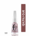 Flormar Glitter Semi-Sheer Pink Silver Nail Polish GL02 11ml
