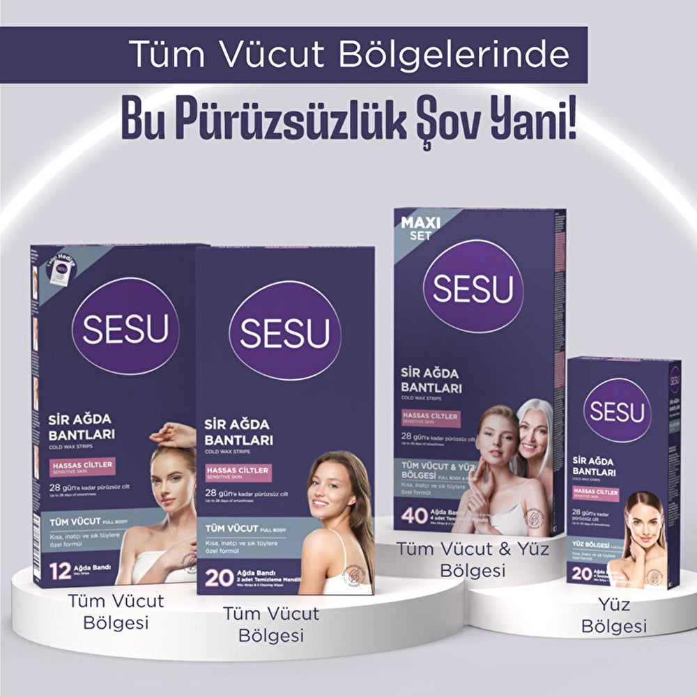 Sesu Sensitive Skin Wax Strips - Gentle Hair Removal for Short Hair, Easy to Use, Sugar-Free Formula - view 7