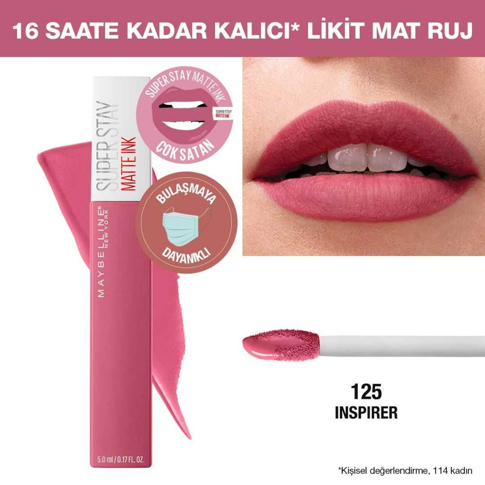 Maybelline New York Super Stay Matte Ink Liquid Lipstick - Long-Lasting, Smudge-Proof, 16 Hours of Wear - view 6