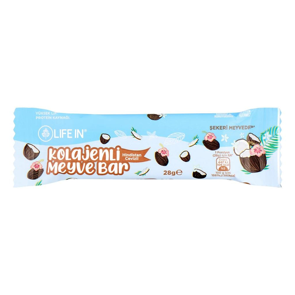 Life In Coconut Collagen Bar Daily Wellness Snack 28g