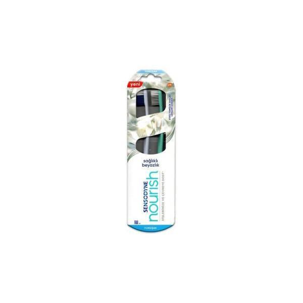 Sensodyn Nourish Soft Bristle Toothbrush 2-Pack - Gentle on Sensitive Teeth and Gums - Toothpaste