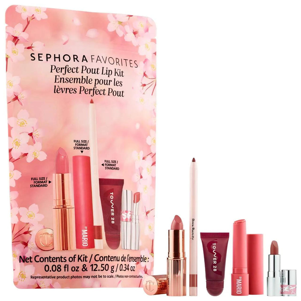 Yves Saint Laurent Perfect Pout Lip Set - 5-Piece Hydrating Lip Care and Makeup Gift Set for Beauty Enthusiasts Perfect Pout Lip Set - Yves Saint Laurent 5-Piece Lip Care Gift Lip care set, Makeup gift set, Hydrating lip products, Lipstick and lip liner set, Multi-brand beauty set, Beauty gift, Lip care routine, Makeup for lips, Yves Saint Laurent, Rare Beauty by Selena Gomez, MAKEUP BY MARIO, Charlotte Tilbury, Tower 28 Beauty, LipSoftie, Kind Words Lip Liner, Loveshine Lip Oil Stick, MoistureGlow Plumping