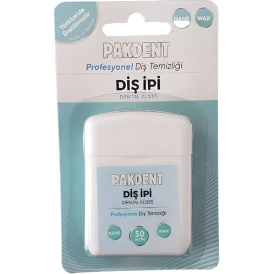 Pakdent Mint Professional Interdental Dental Floss 50m